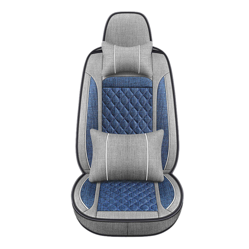 Latest Desirable Light Grey Leather Car Seat Cover Full Set