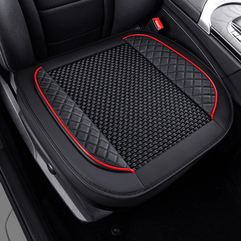 Full Cover Black Breathable Car Seat Cushion, Multiple Colors Available