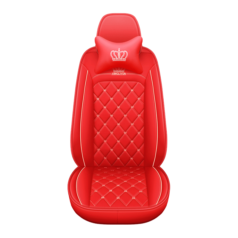 British Style Crown Embroidery Full Set Of Car Seat Cover Protective Cover Leather