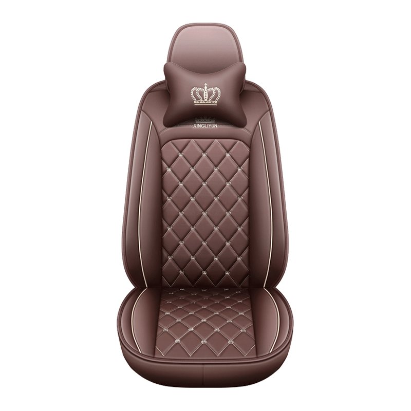 British Style Crown Embroidery Full Set Of Car Seat Cover Protective Cover Leather