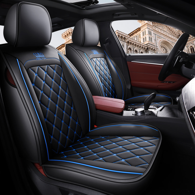 British Style Crown Embroidery Full Set Of Car Seat Cover Protective Cover Leather