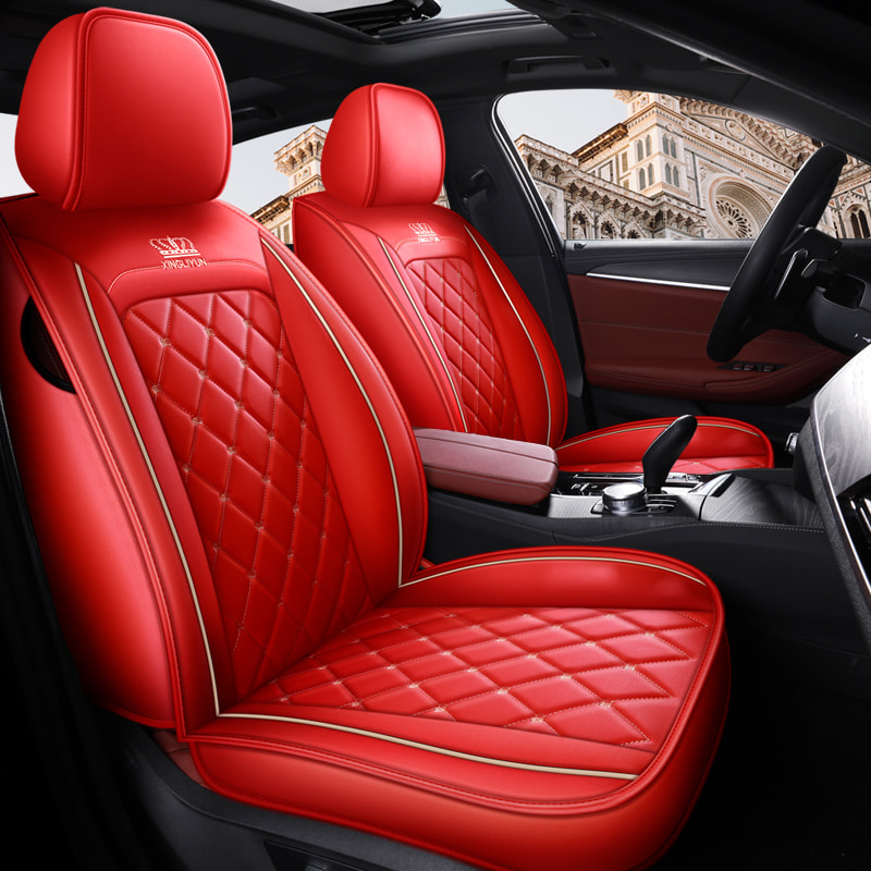 British Style Crown Embroidery Full Set Of Car Seat Cover Protective Cover Leather