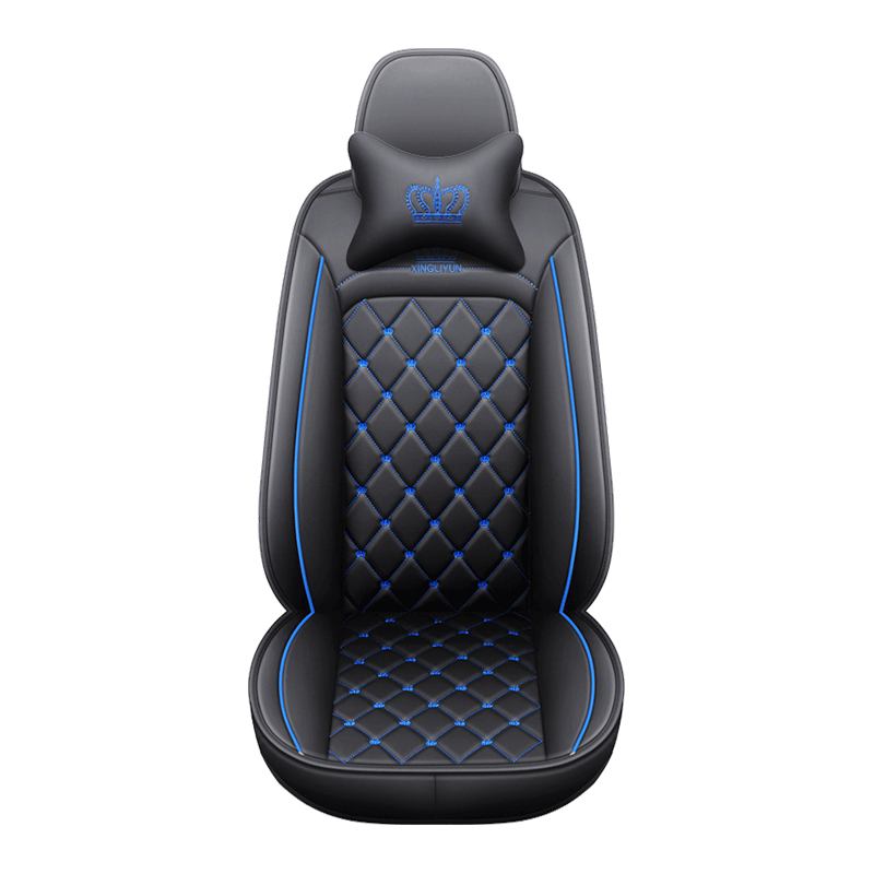 British Style Crown Embroidery Full Set Of Car Seat Cover Protective Cover Leather