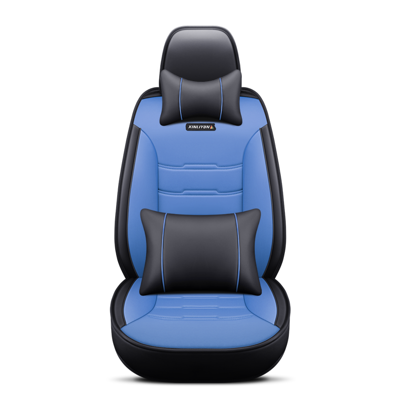Car Full Set Seat Cover Sets Deluxe Genuine Leather Seat Cushions Padded