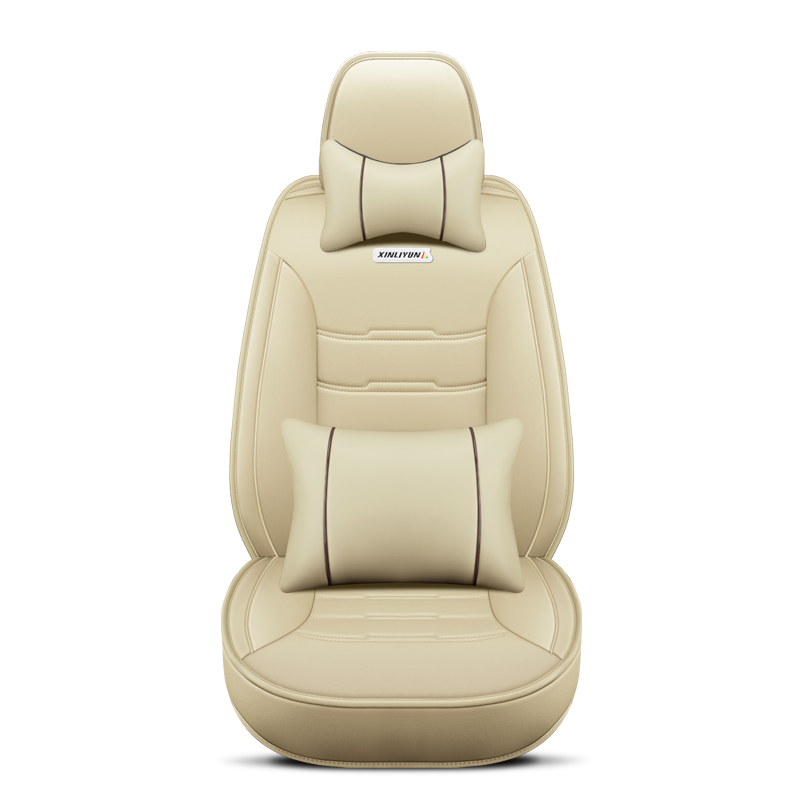 Car Full Set Seat Cover Sets Deluxe Genuine Leather Seat Cushions Padded