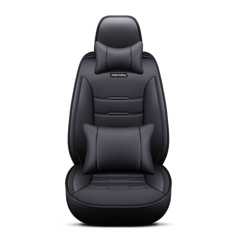 Car Full Set Seat Cover Sets Deluxe Genuine Leather Seat Cushions Padded