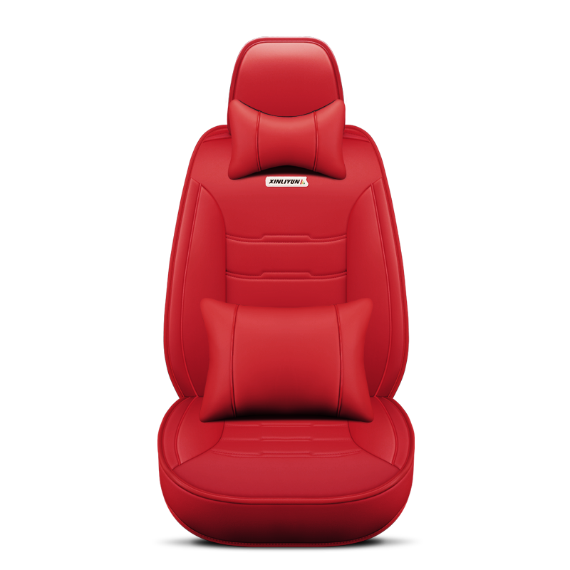 Car Full Set Seat Cover Sets Deluxe Genuine Leather Seat Cushions Padded