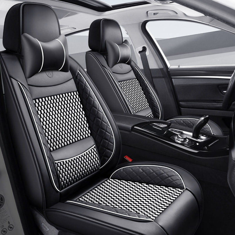 Car seat cover cushion PU leather brown