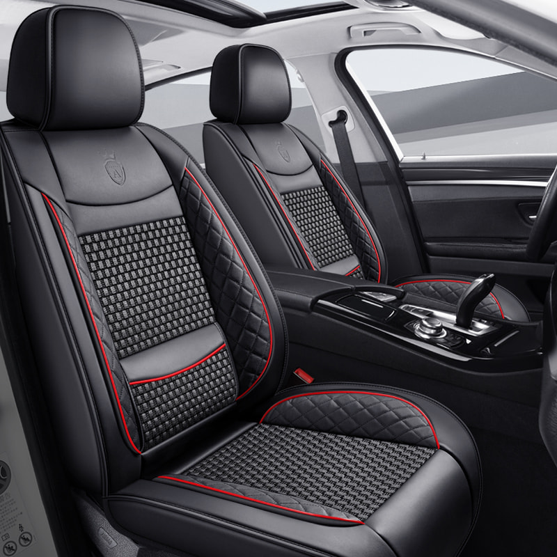Car seat cover cushion PU leather brown