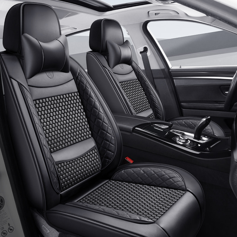 Car seat cover cushion PU leather brown