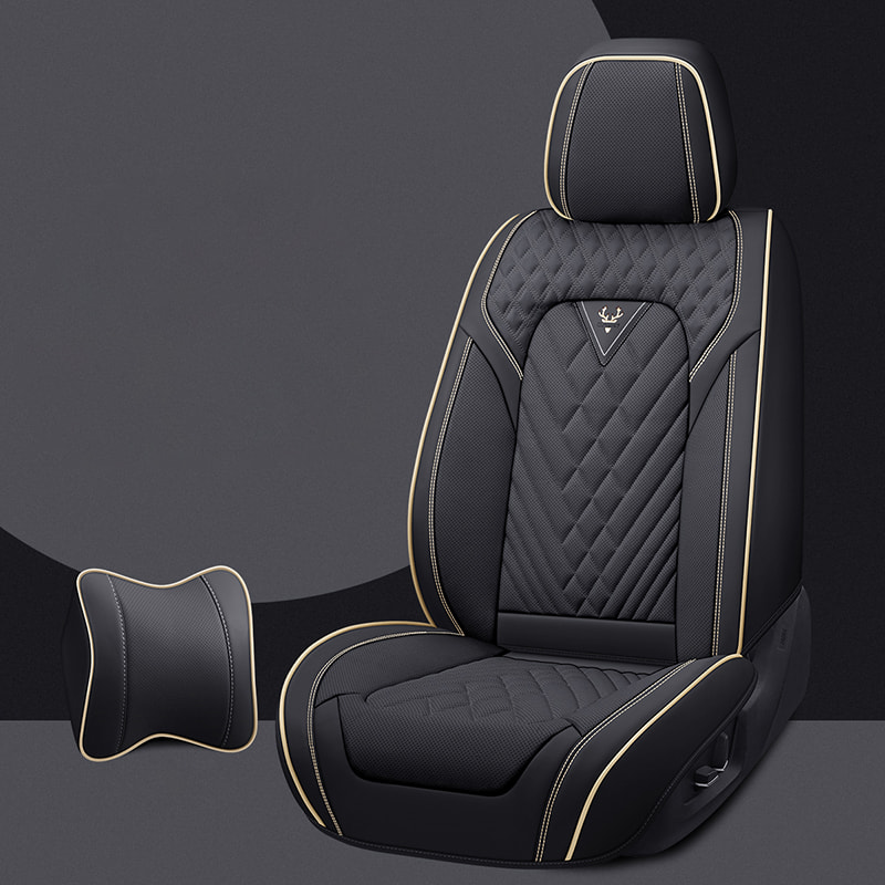 Car Seat Covers, Breathable Fabric, and Nappa Leather Front and Rear Seat Covers