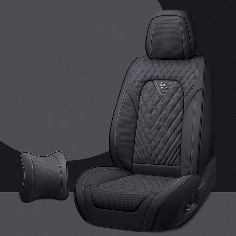 Car Seat Covers, Breathable Fabric, and Nappa Leather Front and Rear Seat Covers