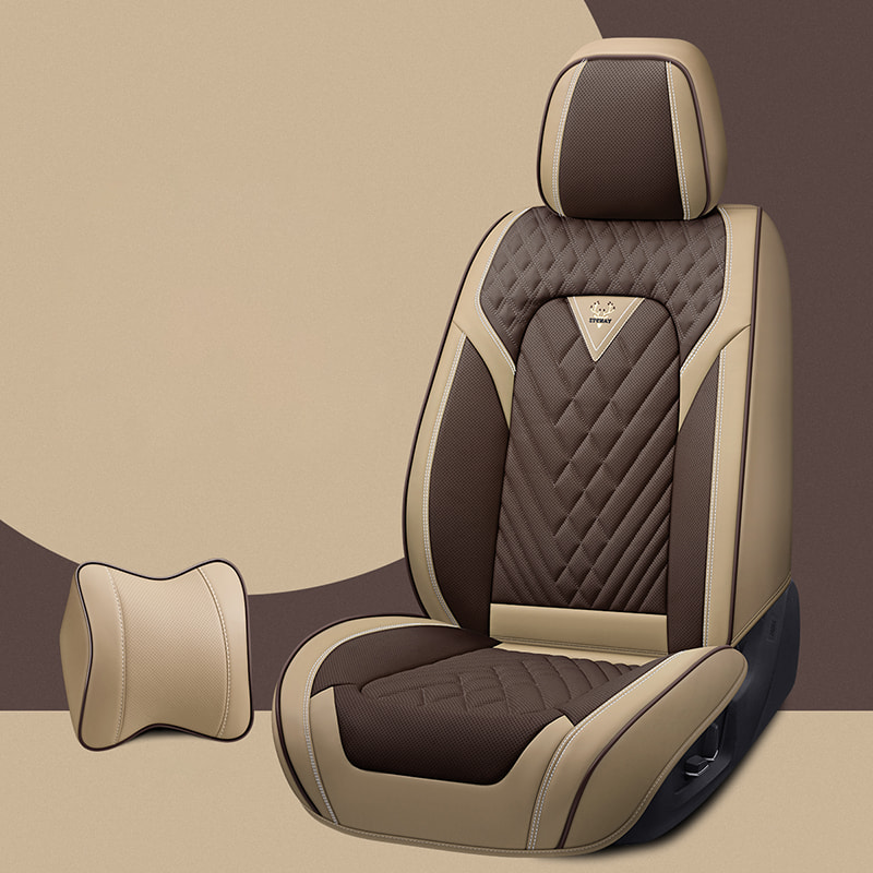 Car Seat Covers, Breathable Fabric, and Nappa Leather Front and Rear Seat Covers