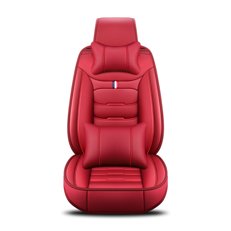 Car Seat Covers,5-seat Seat Protectors, Airbag Compatible(Black Coffee and pillow)