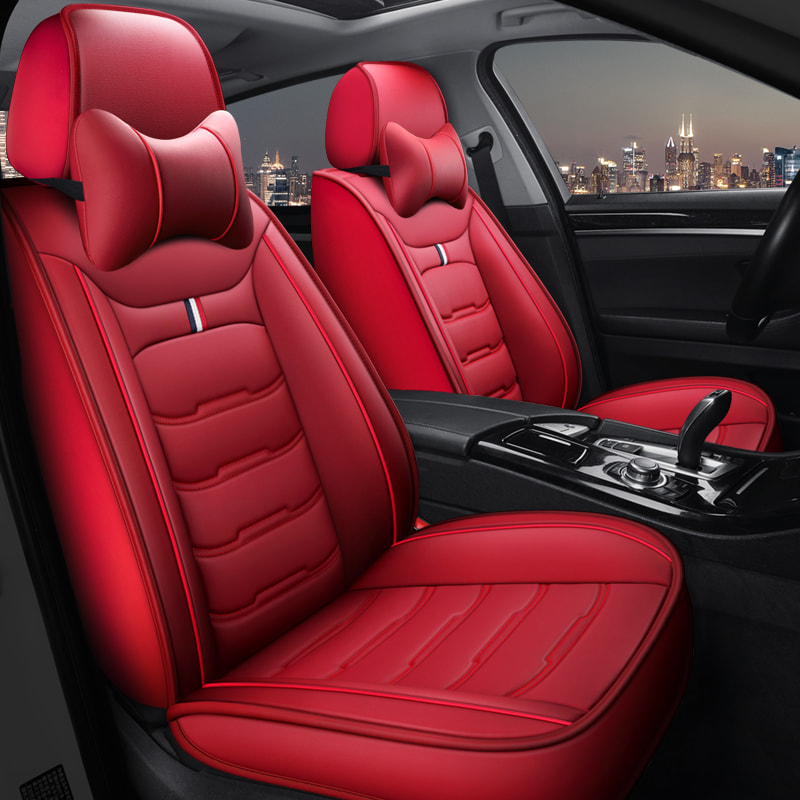 Car Seat Covers,5-seat Seat Protectors, Airbag Compatible(Black Coffee and pillow)