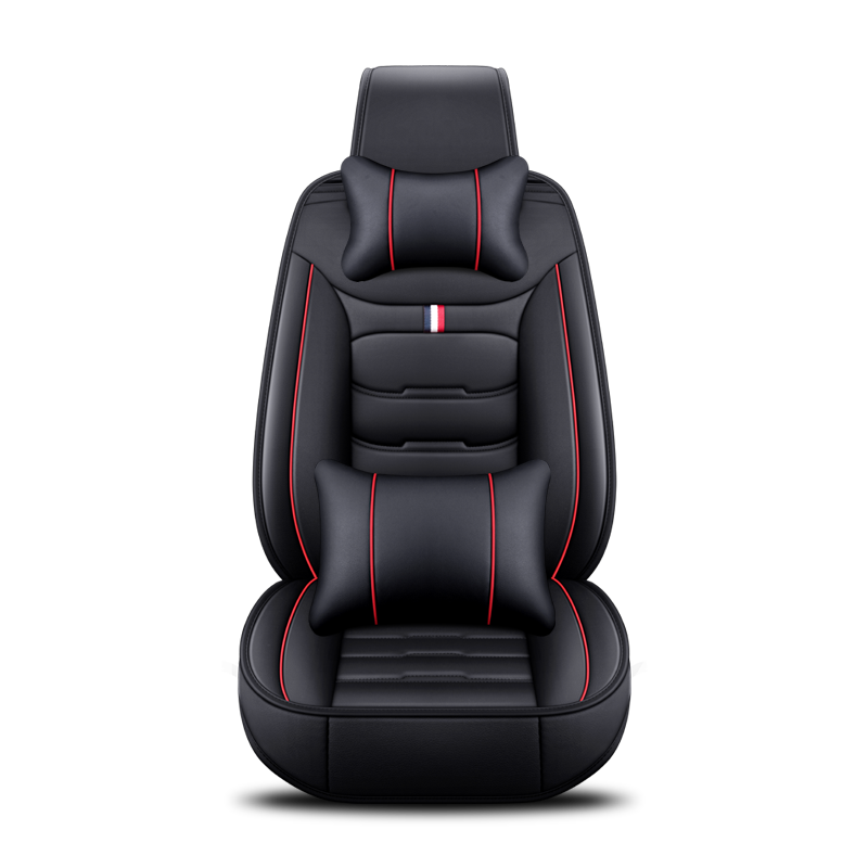 Car Seat Covers,5-seat Seat Protectors, Airbag Compatible(Black Coffee and pillow)