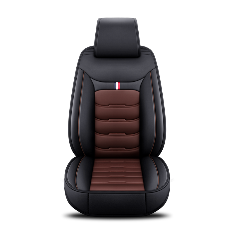 Car Seat Covers,5-seat Seat Protectors, Airbag Compatible(Black Coffee and pillow)