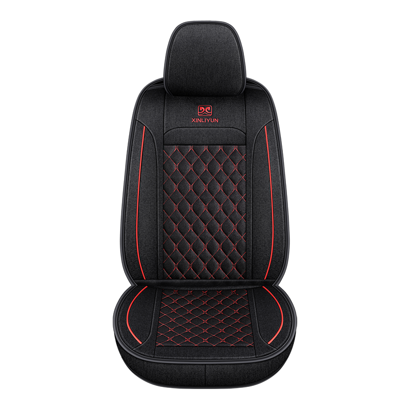 Deluxe Faux Leather Full Coverage Car Seat Cover Anti-Slip Universal Fits for Sedans SUV Pick-up Truck with Headrests