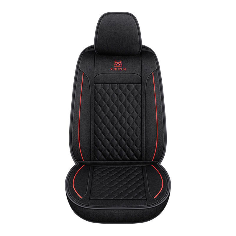 Deluxe Faux Leather Full Coverage Car Seat Cover Anti-Slip Universal Fits for Sedans SUV Pick-up Truck with Headrests