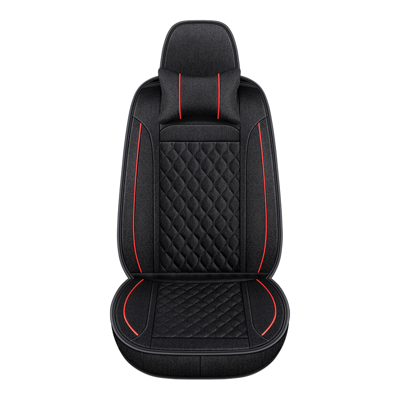 Deluxe Faux Leather Full Coverage Car Seat Cover Anti-Slip Universal Fits for Sedans SUV Pick-up Truck with Headrests