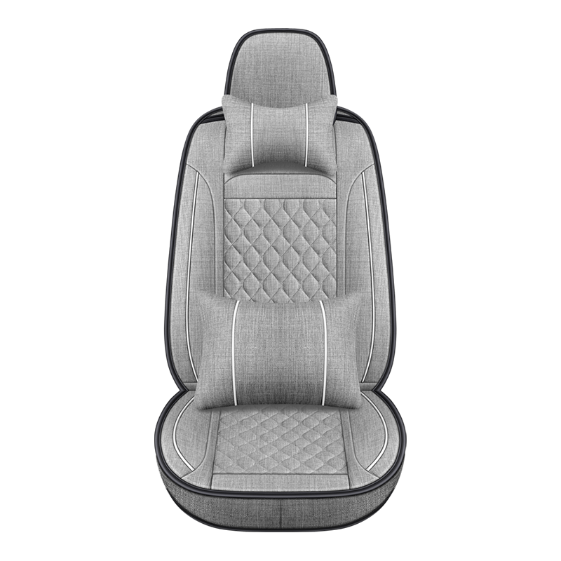 Deluxe Faux Leather Full Coverage Car Seat Cover Anti-Slip Universal Fits for Sedans SUV Pick-up Truck with Headrests