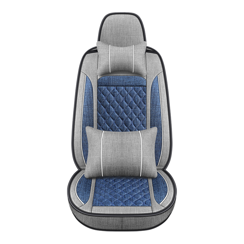 Deluxe Faux Leather Full Coverage Car Seat Cover Anti-Slip Universal Fits for Sedans SUV Pick-up Truck with Headrests