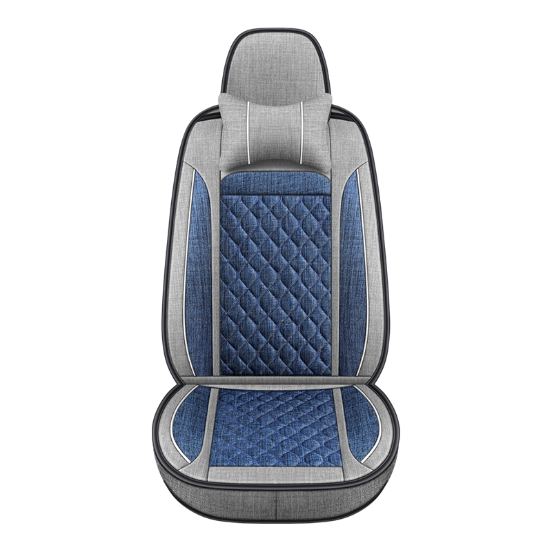 Deluxe Faux Leather Full Coverage Car Seat Cover Anti-Slip Universal Fits for Sedans SUV Pick-up Truck with Headrests