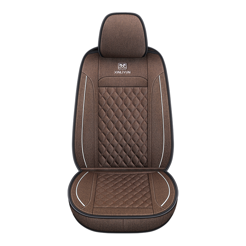 Deluxe Faux Leather Full Coverage Car Seat Cover Anti-Slip Universal Fits for Sedans SUV Pick-up Truck with Headrests