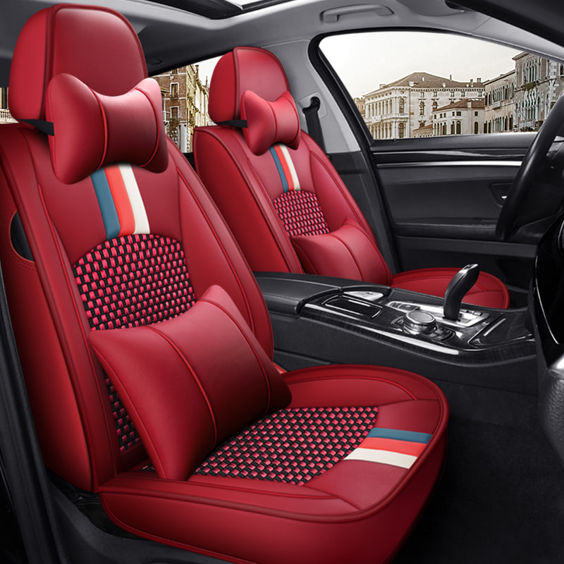 Pu Leather Ice Silk Summer Car Seat Cushion Luxury Version