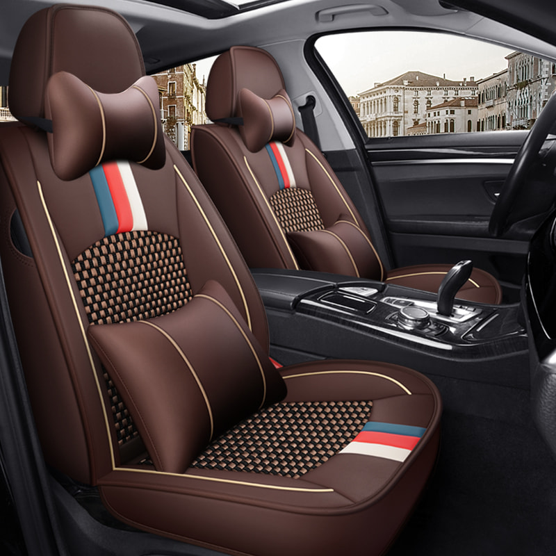 Pu Leather Ice Silk Summer Car Seat Cushion Luxury Version