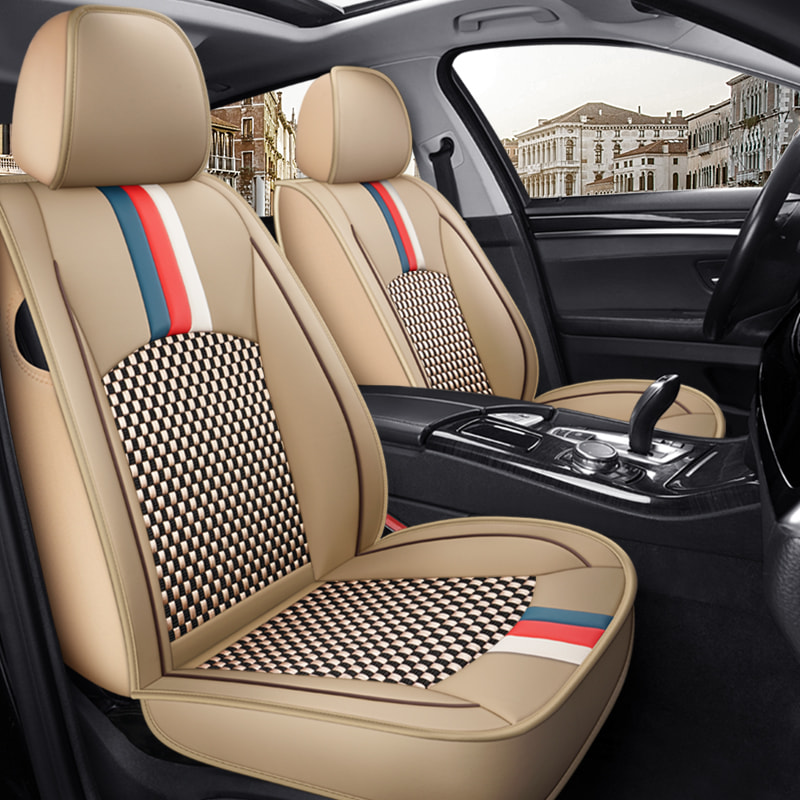 Pu Leather Ice Silk Summer Car Seat Cushion Luxury Version
