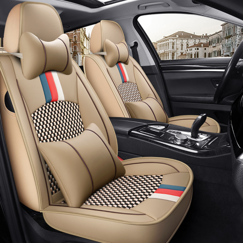 Pu Leather Ice Silk Summer Car Seat Cushion Luxury Version