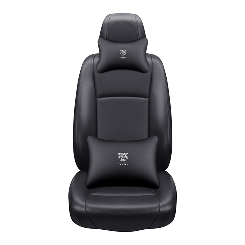 Gray Embroidered Logo 3 Piece Sideless Car Truck or SUV Seat Cover