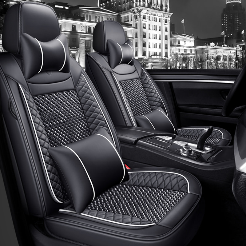 Waterproof Faux Leather Seat Covers for Cars, Soft Breathable Wear Resistant Car Seat Protector